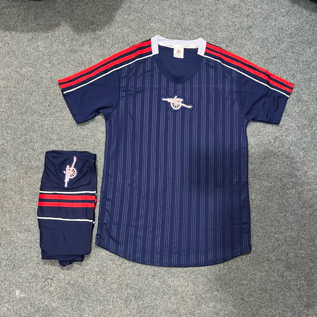 ARSENAL XANH ĐEN (Có In Tên Số) Bộ Quần Áo Bóng Đá Thun Lạnh Cao Cấp Thoáng Mát Logo Thêu