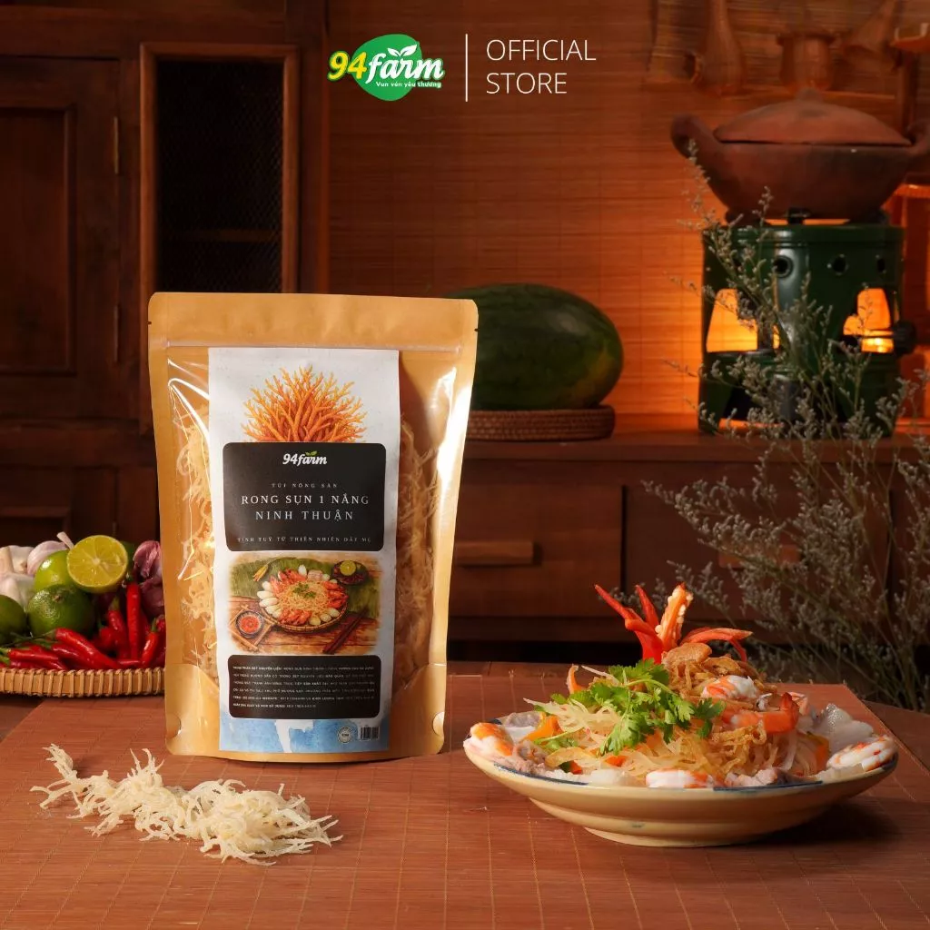 Rong sụn khô Nha Trang Loại Đặc biệt Làm gỏi, Sea moss gel - Rong sụn 94farrm