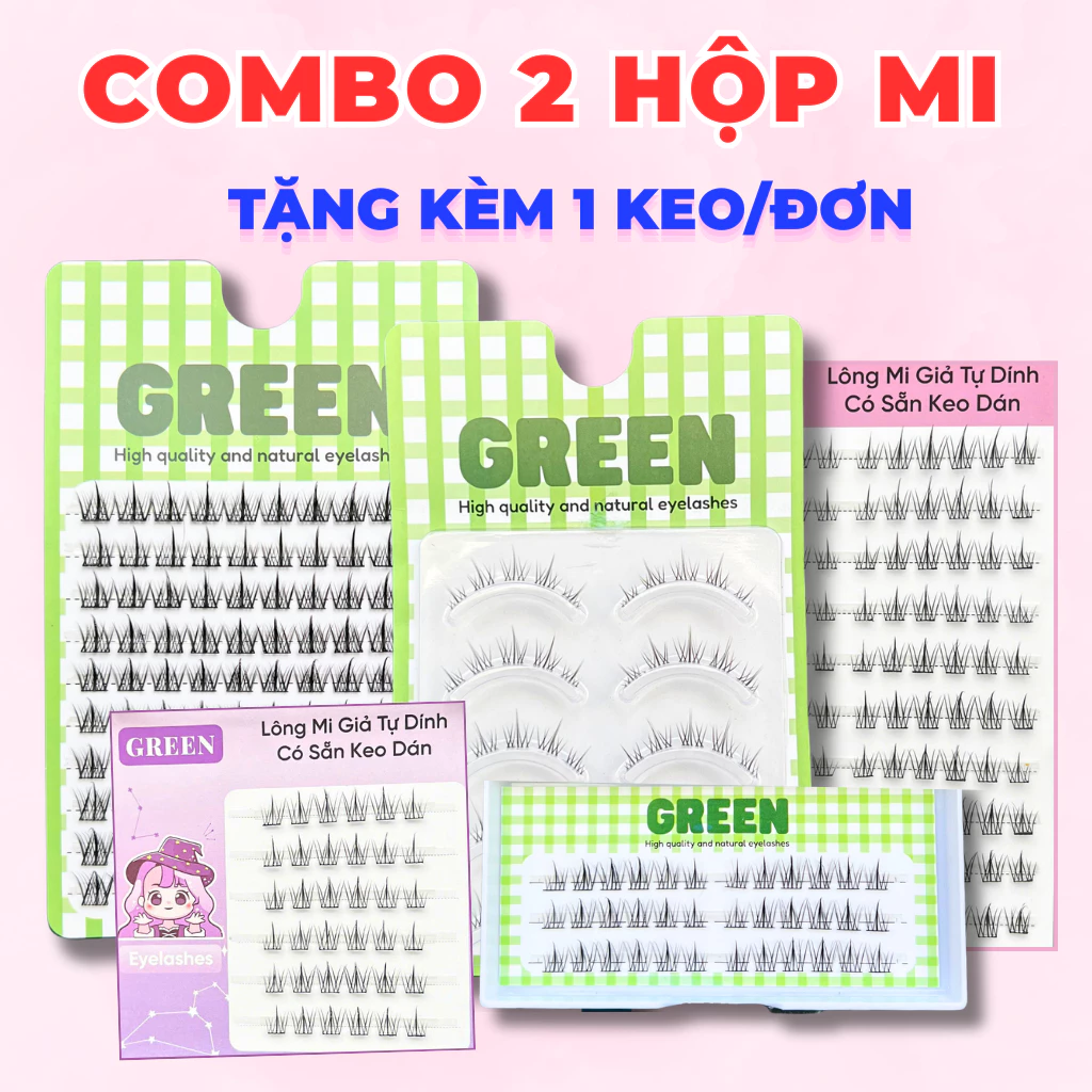 COMBO 2 Mi Giả Giá Rẻ, Mi giả thanh lý Thuỷ Mi Tái Sử Dụng Nhiều Lần