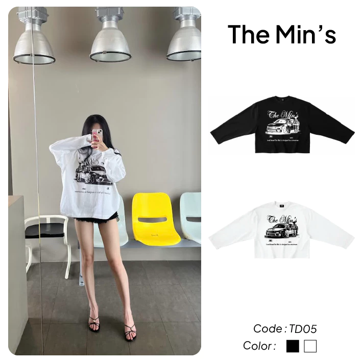 Áo Thun Dài Tay Local Brand The Min’s Racer Tee TD05 Áo Thun Dài Tay Unisex Form Boxy Vải Cotton 260gsm