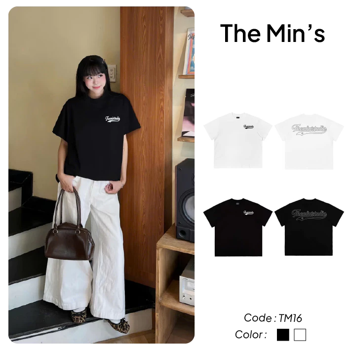 Áo Thun Local Brand THEMIN'S STUDIO TM16 Áo Thun Unisex Form Boxy Vải cotton 260gsm