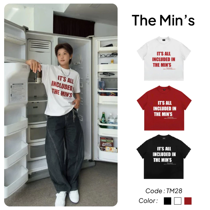 Áo Thun Local Brand The Min's It's All Included TM28 Áo Thun Unisex Form Boxy Vải Cotton 100%