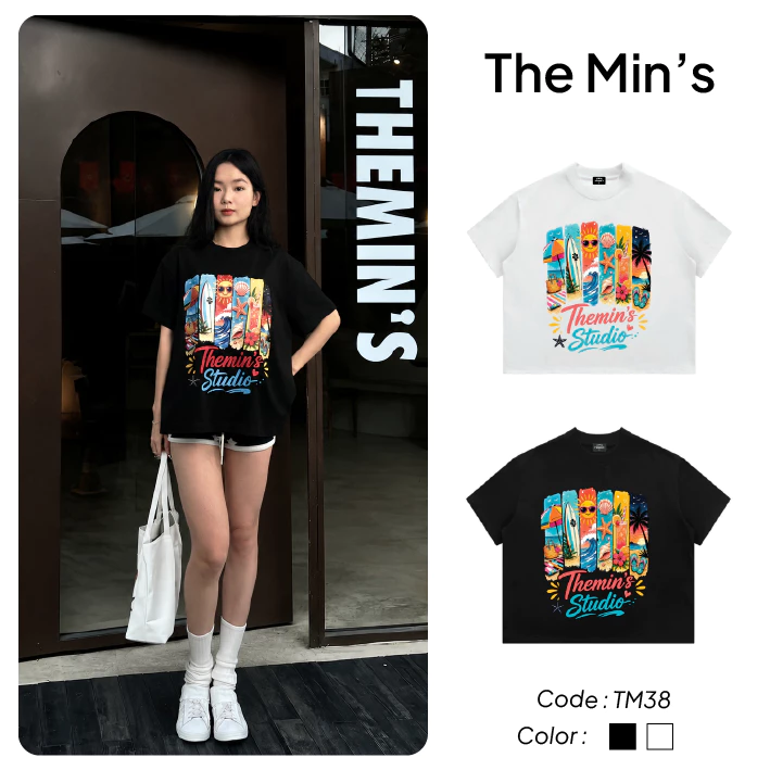 Áo Thun Local Brand The Min’s Summer Vibes Tee TM38 Áo Thun Unisex Form Boxy Vải Cotton 100%