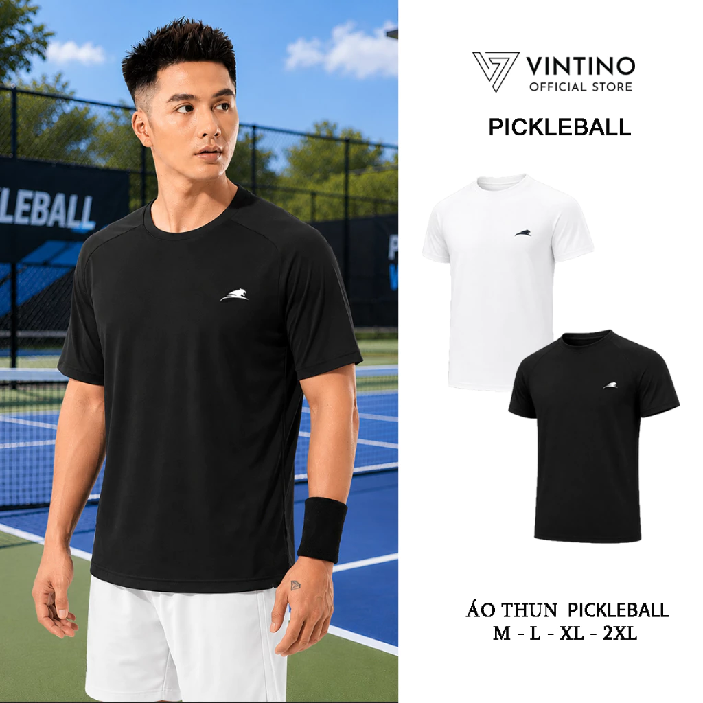 Áo Thun Thể Thao PICKLEBALL Nam VINTINO Chất Vải Co Giãn Thông Hơi Thoáng Mát AT17