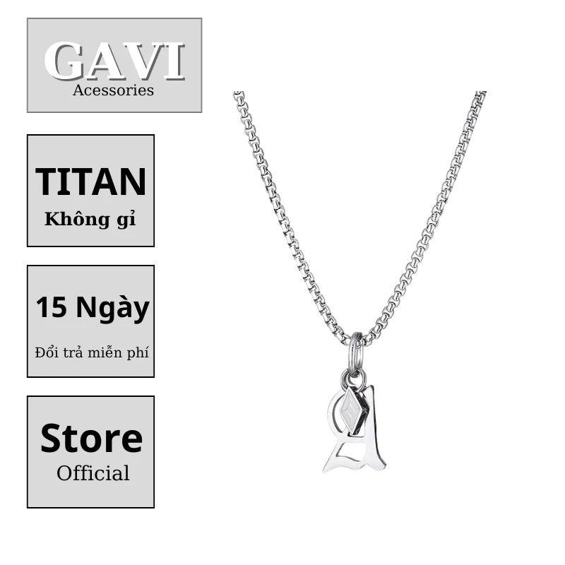 [ Mua 1 Tặng 1 ] Dây chuyền chữ cái , Khắc 26 Chữ Cái Tiếng Anh, Thép Titan cho cả nam và nữ