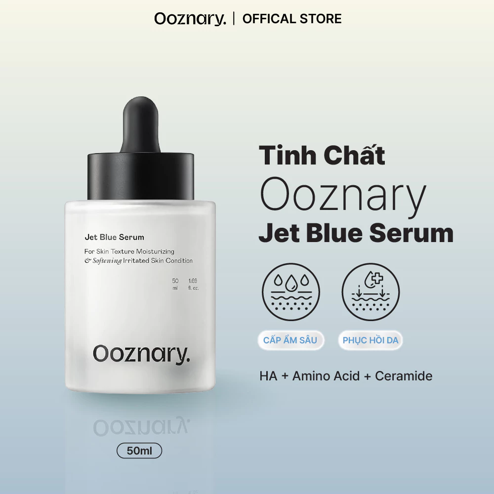 [LIVE] Tinh chất Ooznary Jet Blue Serum 50ml củng cố hàng rào bảo vệ da