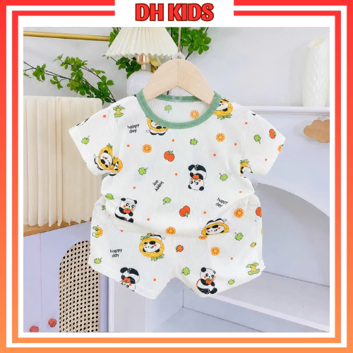 [B01] - Đồ bộ cộc tay chất thun tăm lạnh mềm mát cho bé trai bé gái từ 6-15kg- DH KID