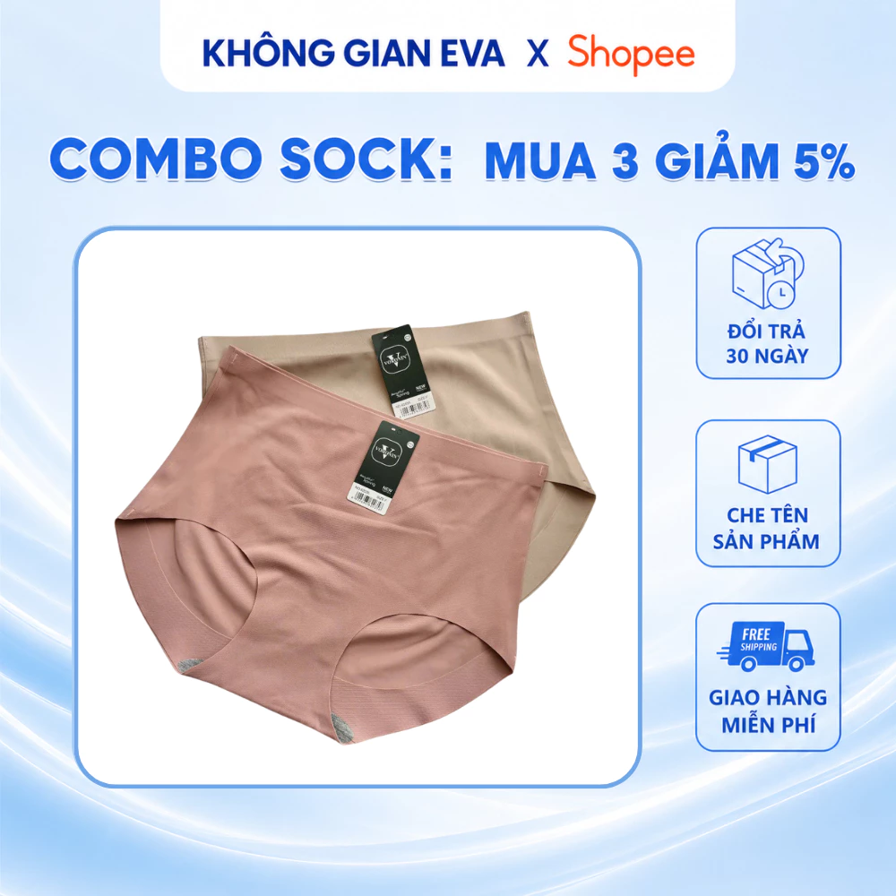 Quần Lót Nữ Su Lưng Cao Không Viền, Quần Chip Co Giãn 4 Chiều Đáy Kháng Khuẩn Ôm Dáng Thoải Mái 62035