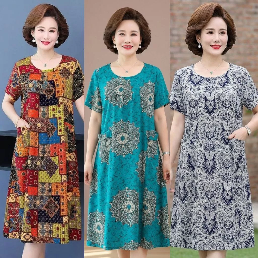 ( TÚI 2 BÊN )VÁY LANH DÁNG CHỮ A ,THANH LỊCH, THOÁNG MÁT, DỄ MẶC MỖI NGÀY