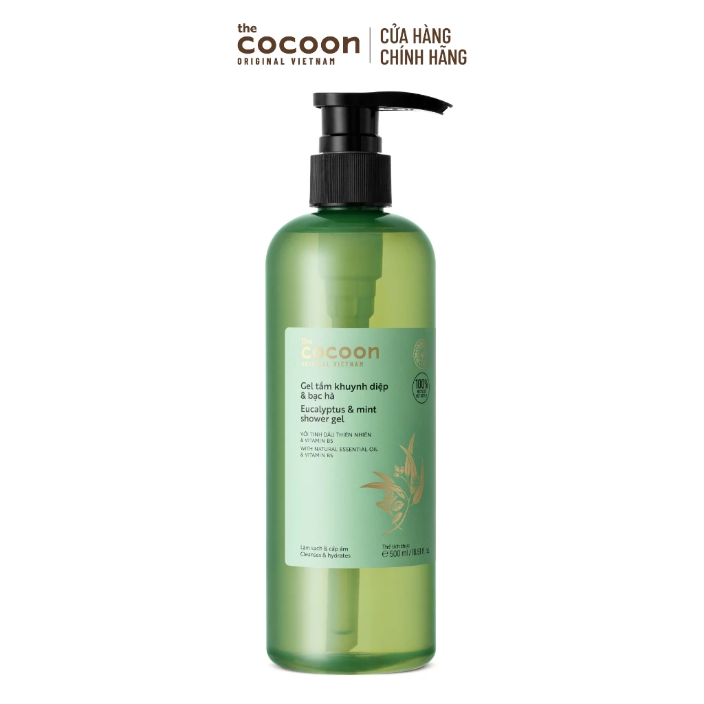 Gel tắm khuynh diệp & bạc hà Cocoon làm sạch và thư giãn 500ml
