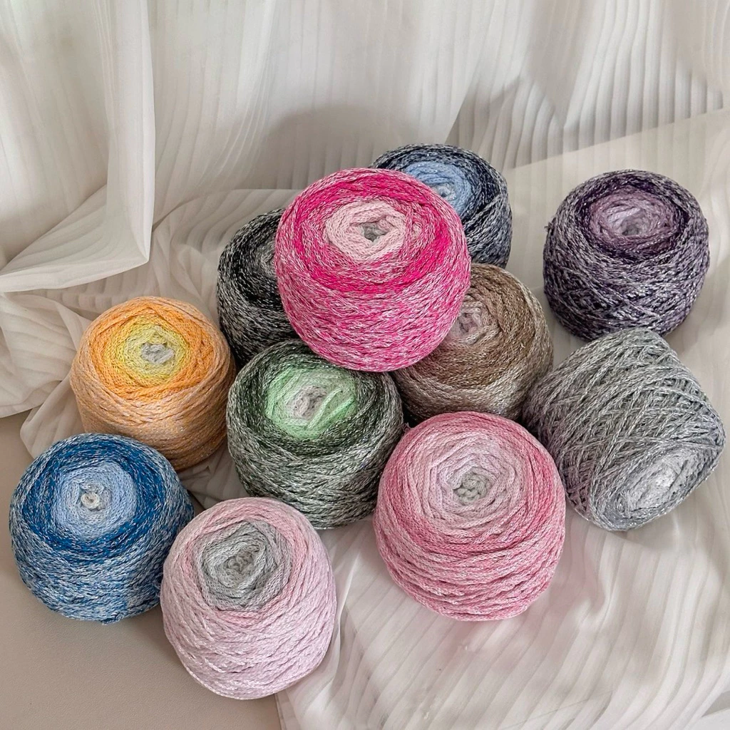 🧶 Len Cotton Nhũ Galaxy 200g Chuyển Màu – Móc Túi, Móc Mũ, Đồ Handmade
