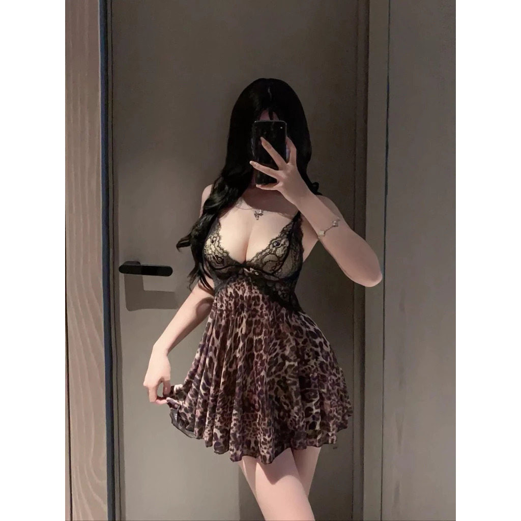 (TẶNG KÈM CHIP LỌT KHE) Váy ngủ sexy gợi cảm xuyên thấu