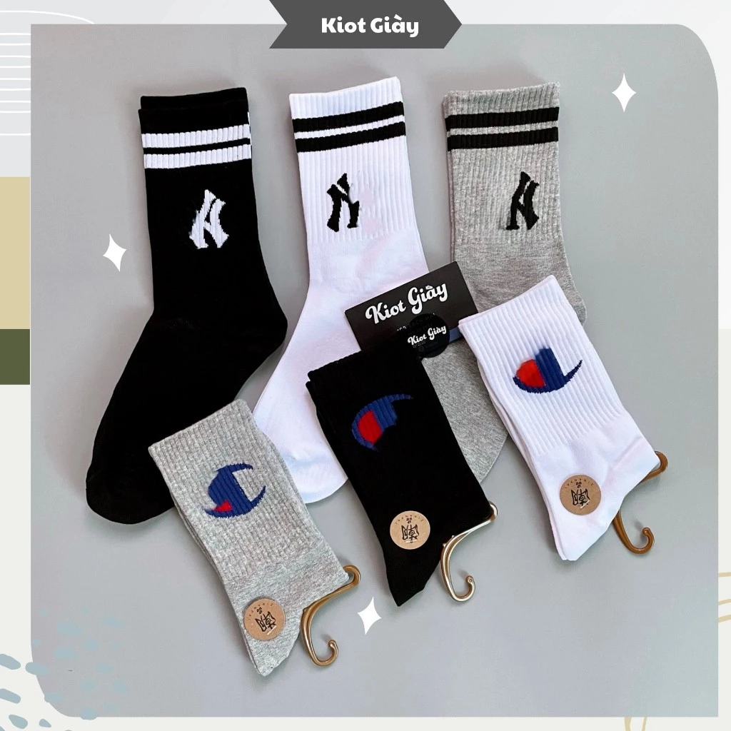 Tất NY Yankees - Tất vớ mlb thể thao cổ cao Streetwear nam nữ