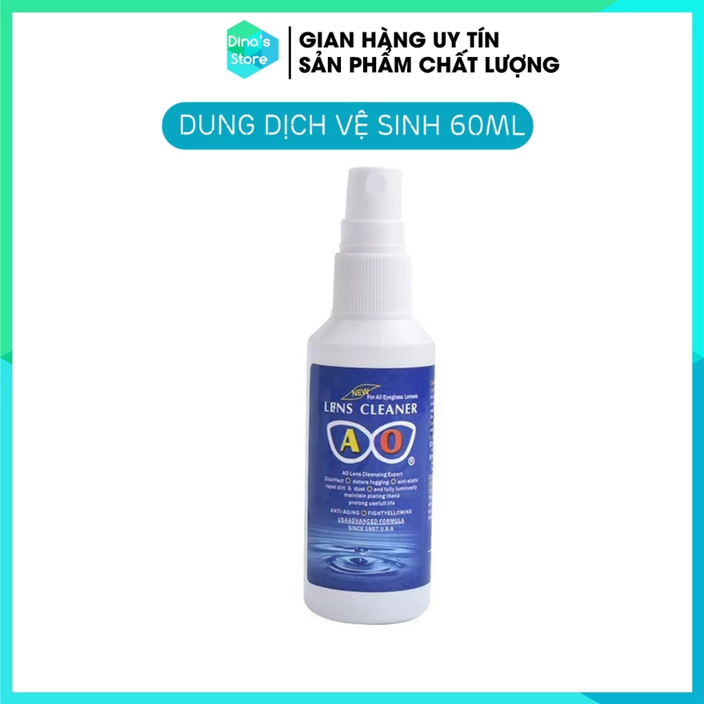Chai Xịt Vệ Sinh Màn Hình Máy Tính Laptop Điện Thoại Mắt Kính Đa Năng AO Lens Cleaner (60ml) DinoStore
