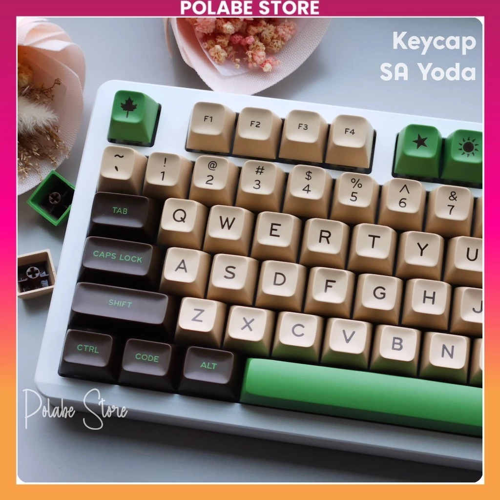 Keycap Yoda Green Daye Star Wars - SA Aifei Profile ABS Double Shot Keycap Bàn Phím Cơ 60 65 75 TKL - Polabe