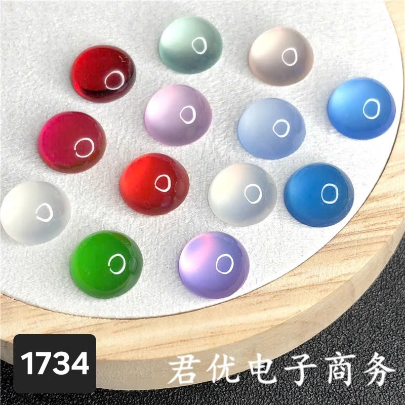 (LINK 1)(20 hạt) Hạt tròn nhựa giả đá mắt mèo size 4-8mm, nguyên liệu làm sản phẩm thủ công, đính kết...Nguyên liệu DIY