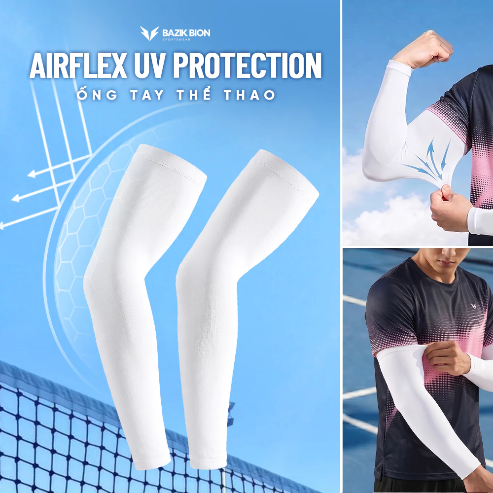 Ống Tay Thể Thao Bazik Bion Pickleball Chống Tia UV, Chống Nắng, Mềm Mại, Thấm Hút Mồ Hôi