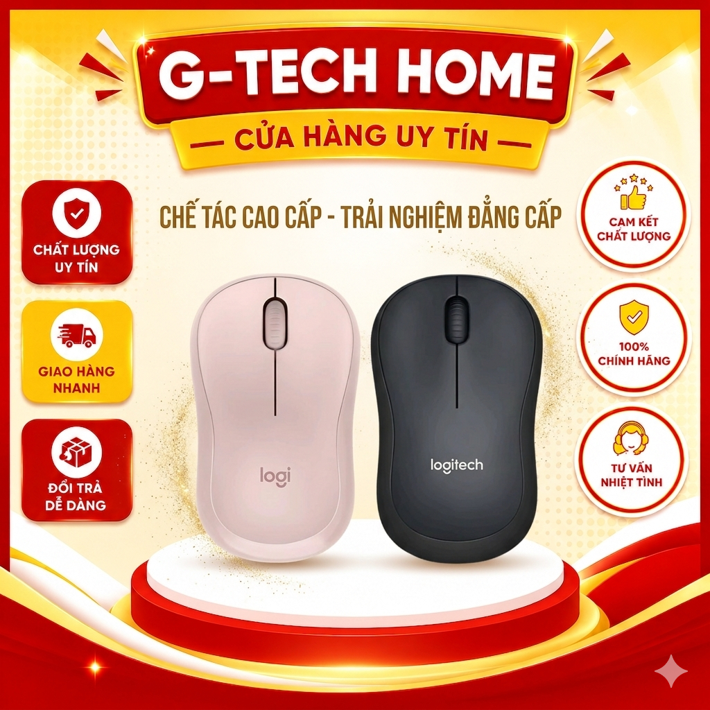 Chuột Không Dây Logitech M220 Silent Bluetooth, Văn Phòng Giảm Tiếng Ồn, Tặng…