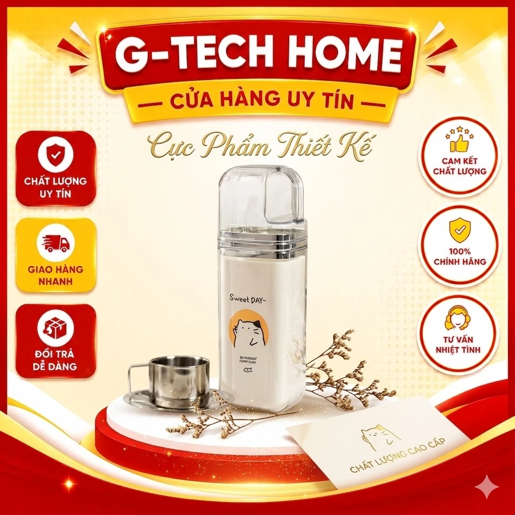 Bộ cốc và hộp đựng kem đánh răng du lịch nhỏ gọn, tiện lợi cầm tay mang đi