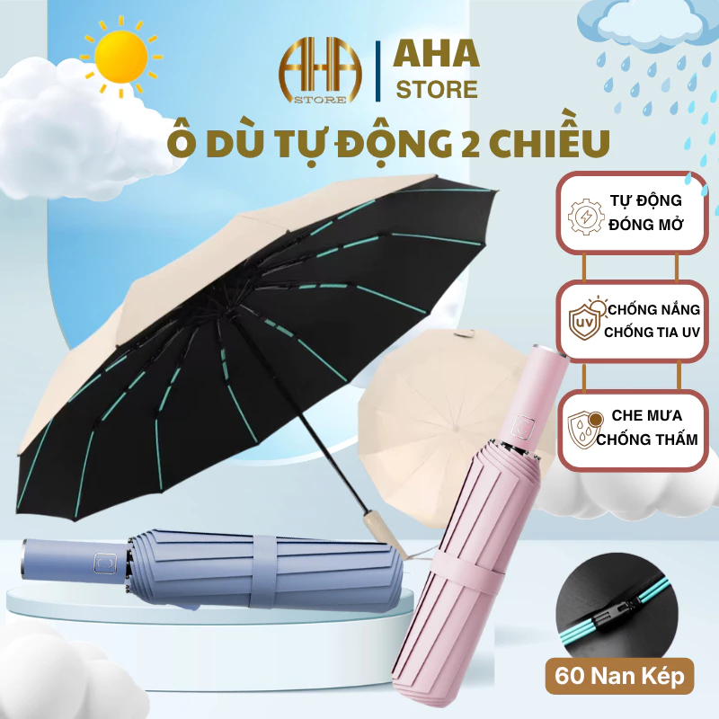 Ô Tự Động Đóng Mở Bằng Thép, Tăng Phá Kính Ô Tô Khẩn Cấp, Dù Che Mưa Nắng Gấp Gọn Thông Minh