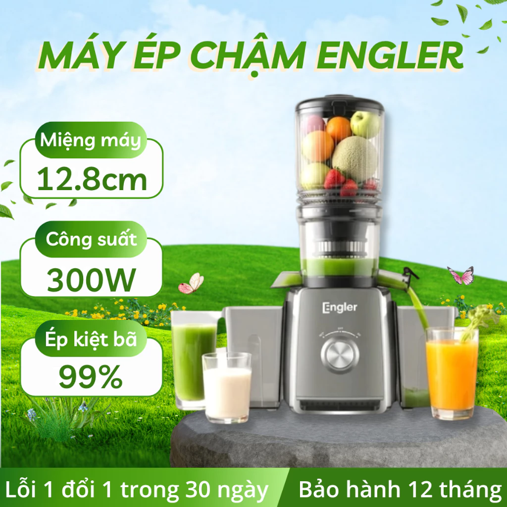 Máy ép chậm Engler EGL2925 công suất 300w, giữ trọn vitamin, giữ trọn dinh dưỡng, dễ dàng vệ sinh