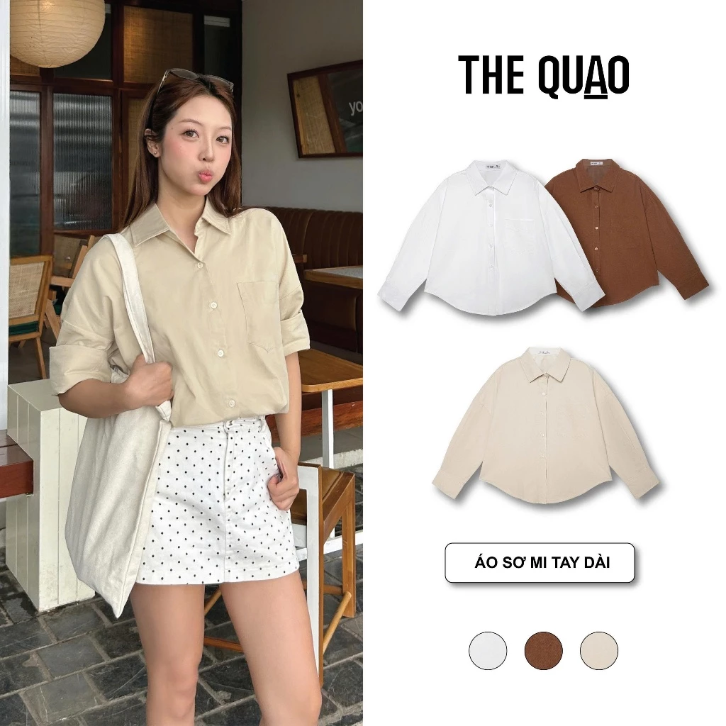 THE QUẠO - Áo sơ mi form rộng bassic N0904_747