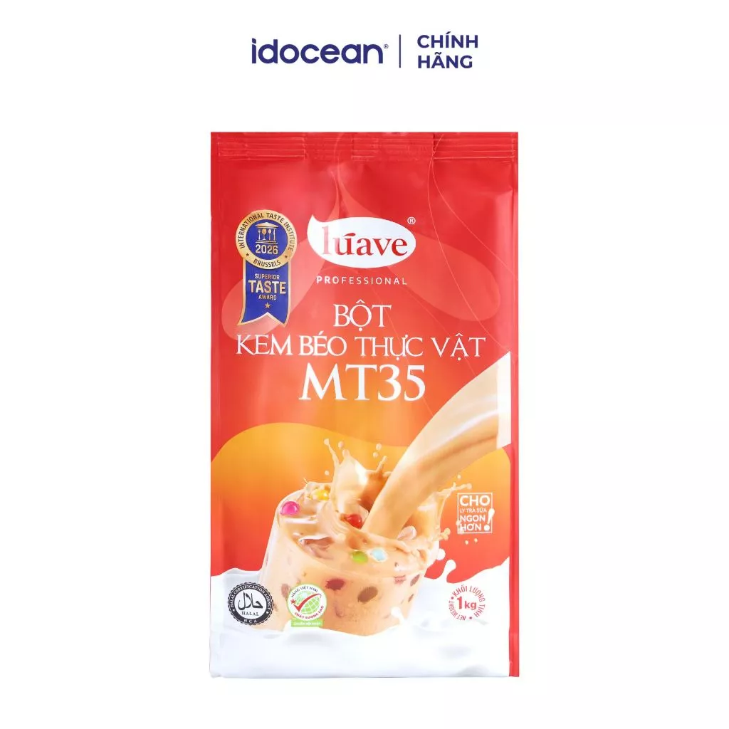 Bột Kem Béo MT35 Lúave 1kg - Bột Kem Béo Pha Trà Sữa, Béo Thanh, Thơm Trà, Phù Hợp Nhiều Loại Trà