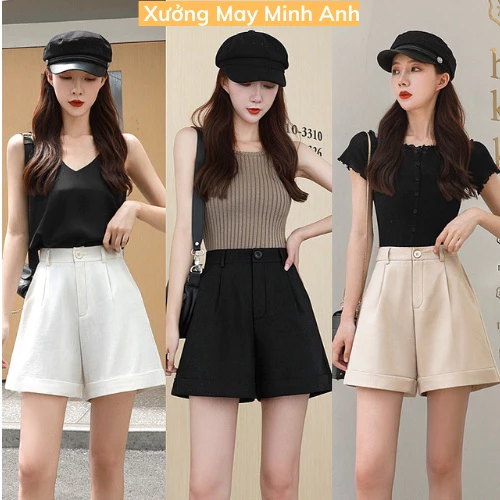 QUẦN SHORT GẬP GẤU QUẦN SHORT NỮ CÁ TÍNH ỐNG RỘNG TRẺ TRUNG WSH59