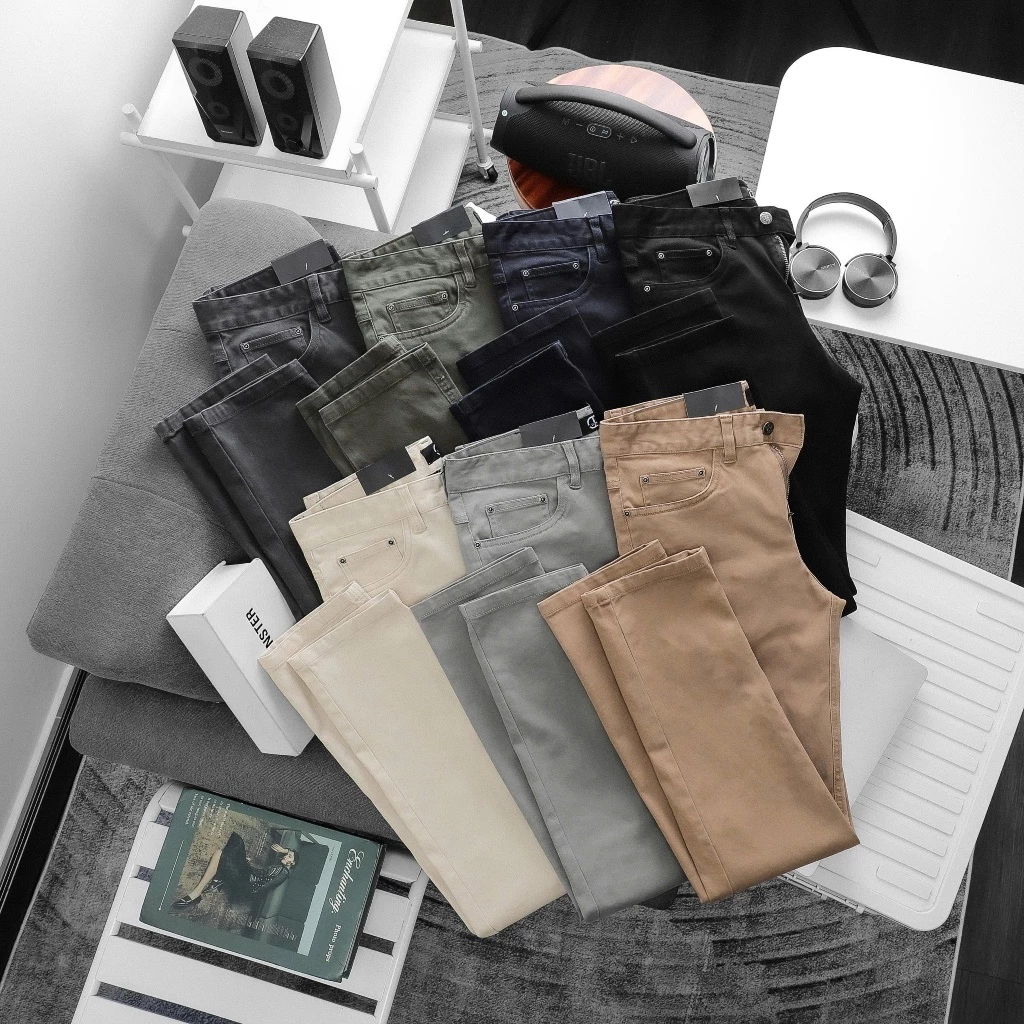 | 55kg - 100kg | Quần dài kaki nam form suông nhẹ chất kaki giả jean co giãn nhẹ dễ phối đồ trẻ trung