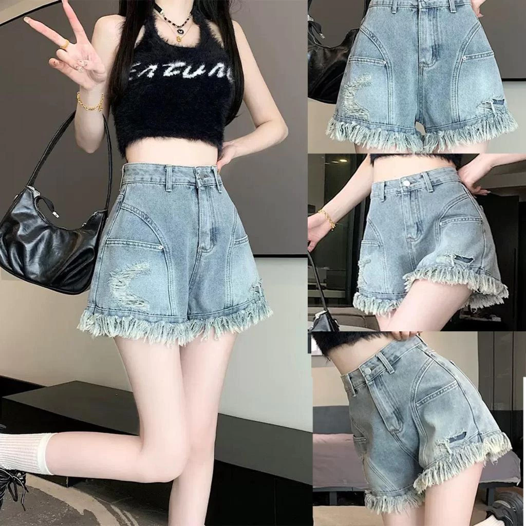 Quần Short Jean Nữ, Quần đùi nữ, quần sooc nữ Cao Cấp,Thời trang nữ,Phong cách Hàn Quốc WSHJ74