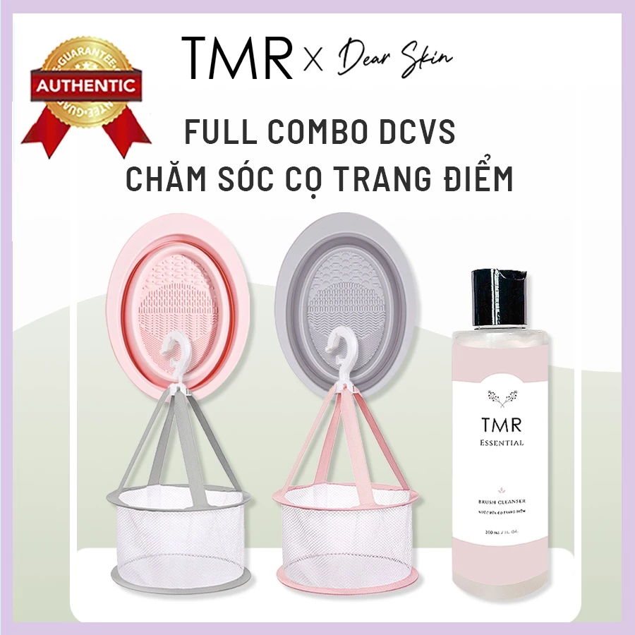 Dụng cụ vệ sinh cọ trang điểm TMR chậu silicon chuyên dụng gấp gọn tiện lợi
