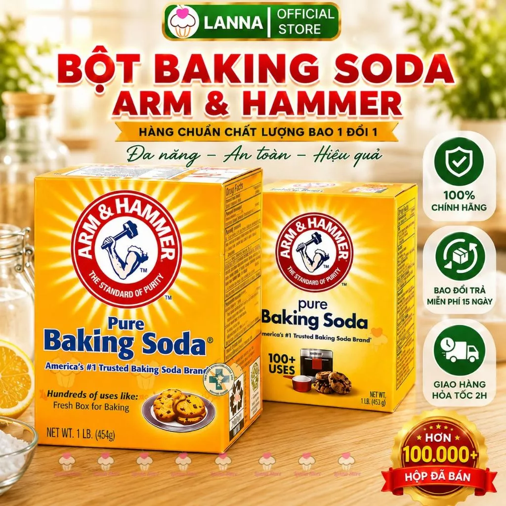 【CHUẨN CHÍNH HÃNG】Bột Baking Soda USA Mỹ đa năng bột nở soda khử mùi diệt khuẩn tẩy rửa làm bánh