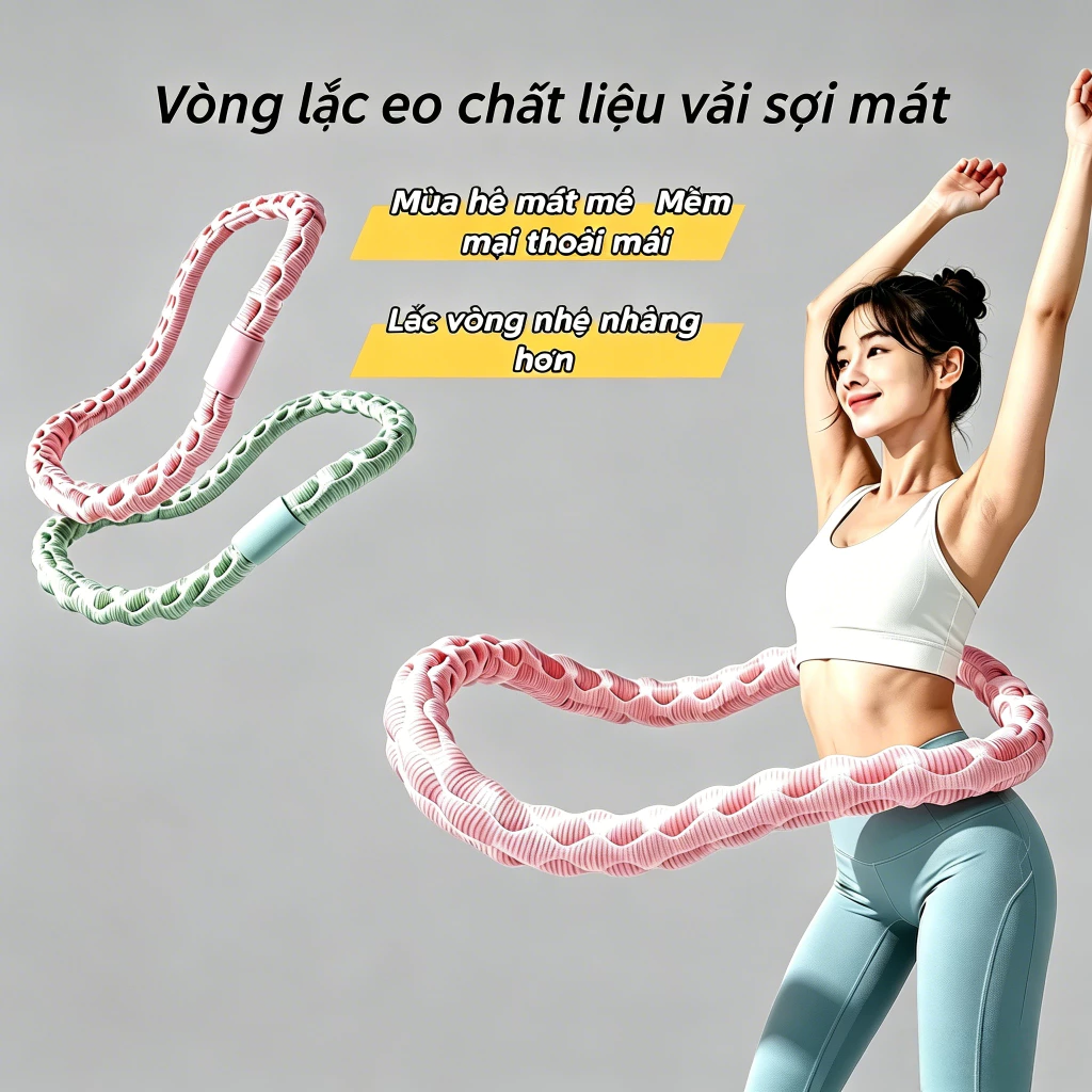Vòng lắc eo chất liệu vải sợi mát，Vòng Lắc Eo Lò Xo Vải Băng Massage 3D，Vòng Lắc Eo Giảm Mỡ Bụng