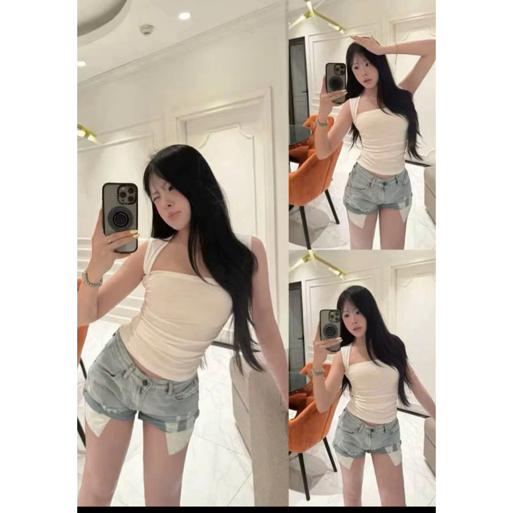 Quần Short Jean Nữ Cạp Cao Wash Bạc Gấu Lật Rách Nhẹ Form Ôm Tôn Dáng Hack Chân Dài Short Bò Nữ Hàn Quốc Hot Trend
