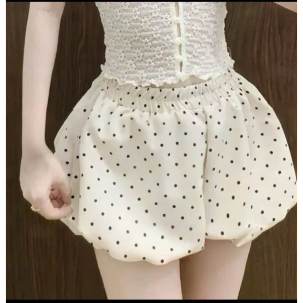 Quần Đùi Bí phồng chấm bi 2 lớp Dáng phồng siêu dễ thương WSH92