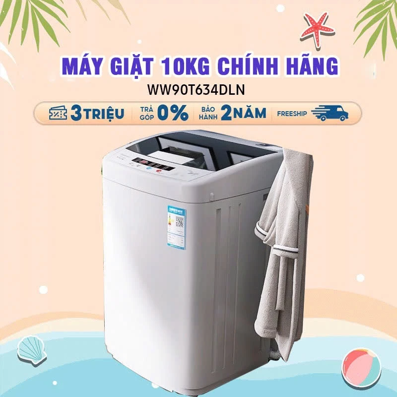 Máy giặt gia đình PVL 10kg Tự động 100%, SAKURA giặt, vắt, sấy, Có thể giặt chăn - Bảo Hành 6 Năm
