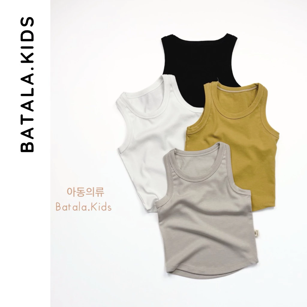 Áo sát nách cho bé Batala Kids, ÁO BA LỖ COTTON cho bé từ 8-25kg AOSATNACH