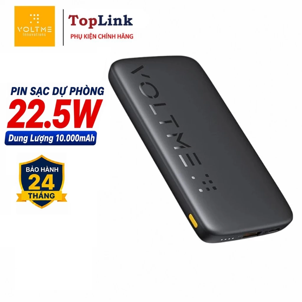 Pin Sạc Dự Phòng Siêu Mỏng 10.000mah Sạc Nhanh 22.5w Voltme Essential Có PD QC SCP Bảo Hành 24 Tháng Cho Nhiều Thiết Bị