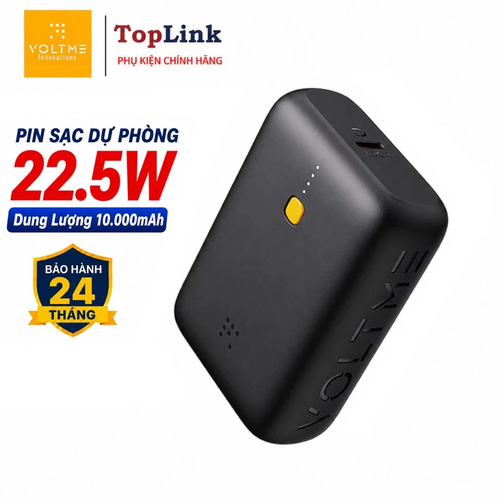 Pin Sạc Dự Phòng 10.000mah Sạc Nhanh 22.5w Voltme Lite Power Bank Có PD, QC, SCP Bảo Hành 24 Tháng 6 Lớp Bảo Vệ An Toàn