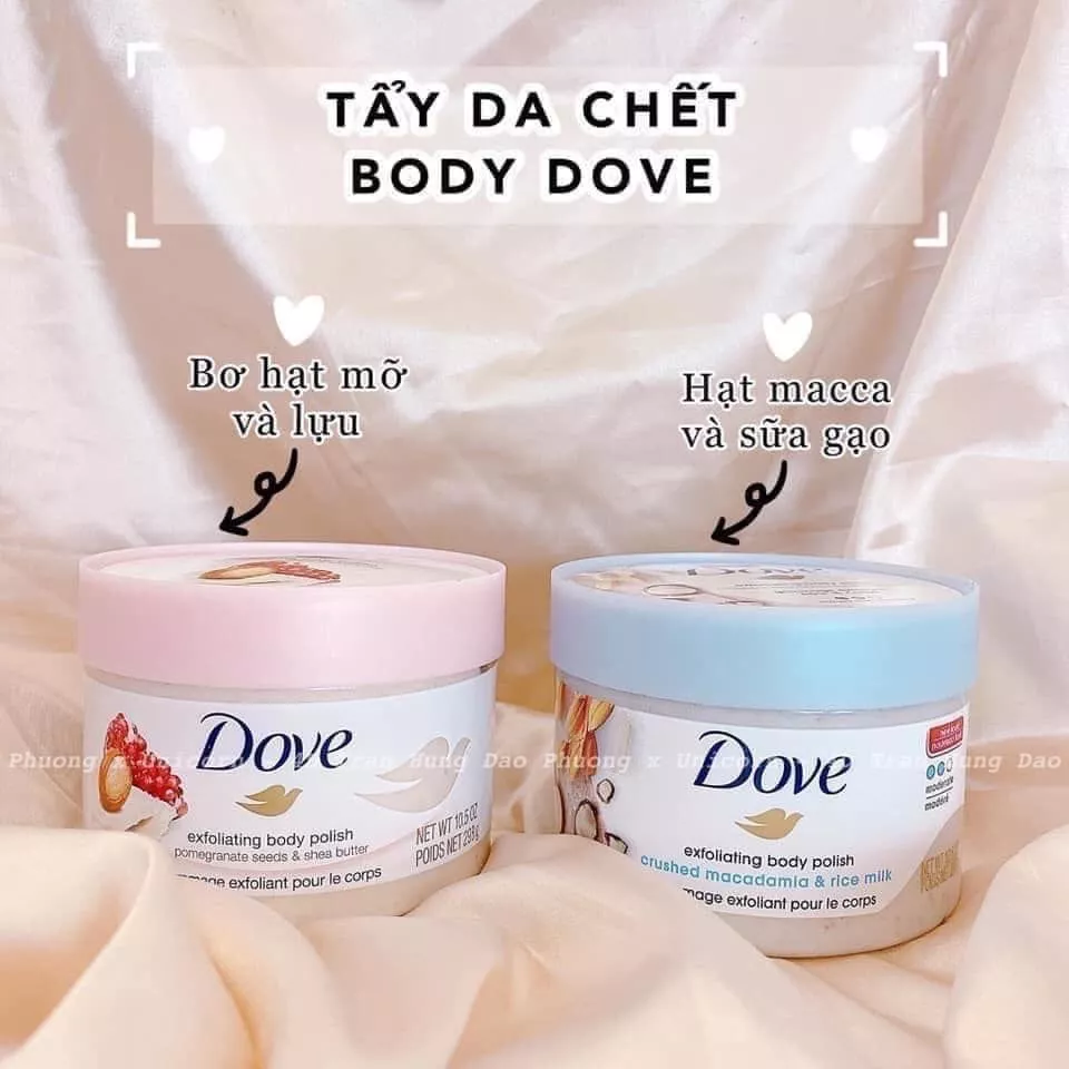 Kem Tẩy Tế Bào Chết Dove Macca Lựu Đỏ Chăm Da Sáng Mịn, Giữ Ẩm, Dưỡng Trắng 225ML