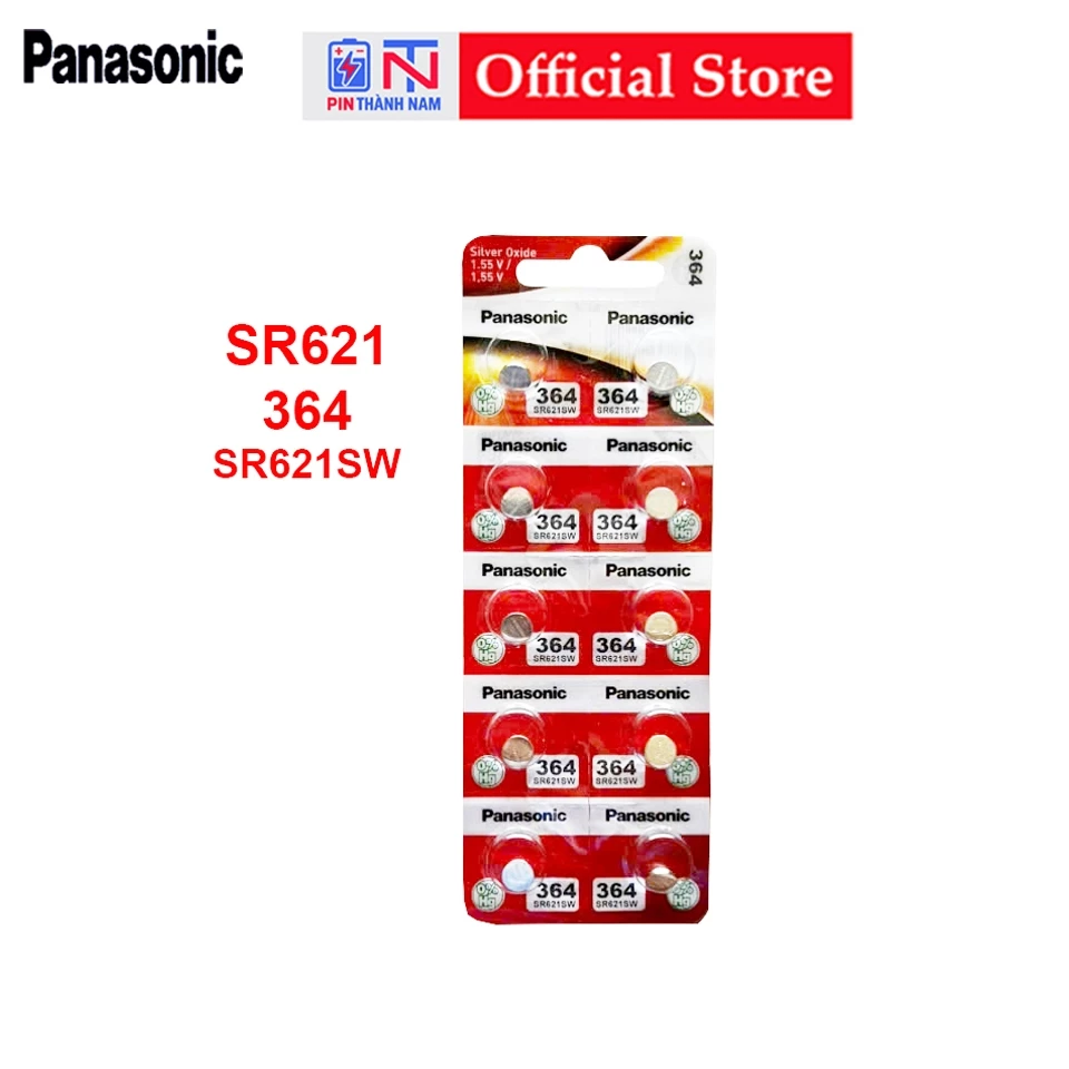 Pin Đồng Hồ Đeo Tay SR621 / 364 / SR621SW Panasonic Sản Xuất tại Thuỵ Sĩ