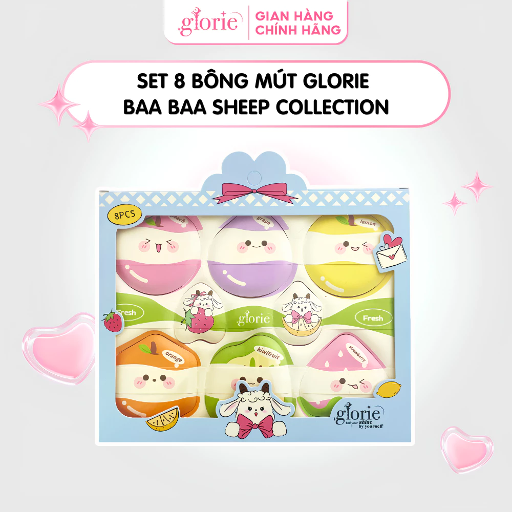 Set 8 Bông Mút Glorie Baa Baa Sheep Collection