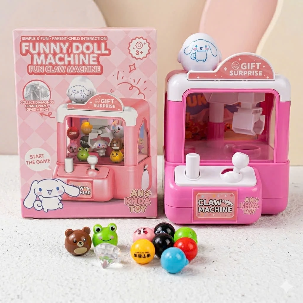 Đồ chơi máy gắp thú mini dành cho bé,kích thước 9.5cm*9.5cm*13cm