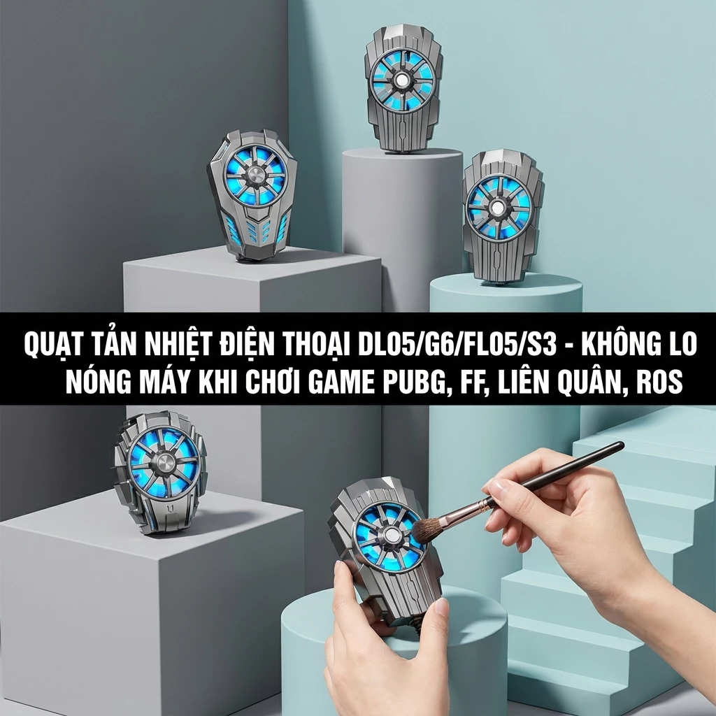 Quạt Tản Nhiệt Điện Thoại DL05 G6 FL05 S3 Hỗ Trợ Làm Mát Khi Chơi PUBG FF Liên Quân ROS