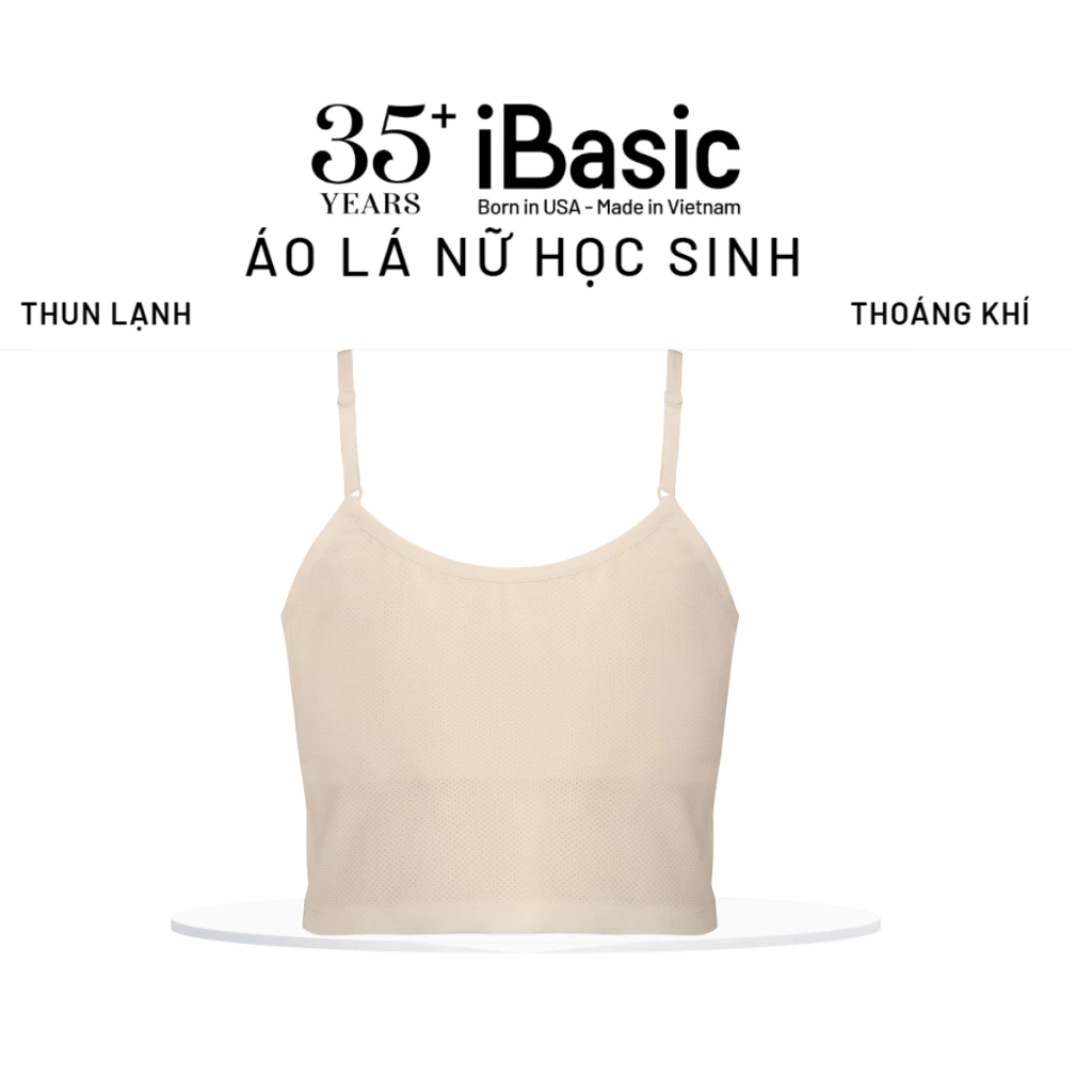 Áo lá học sinh nữ iBasic tròng cổ thun lạnh thoáng khí BRAT036