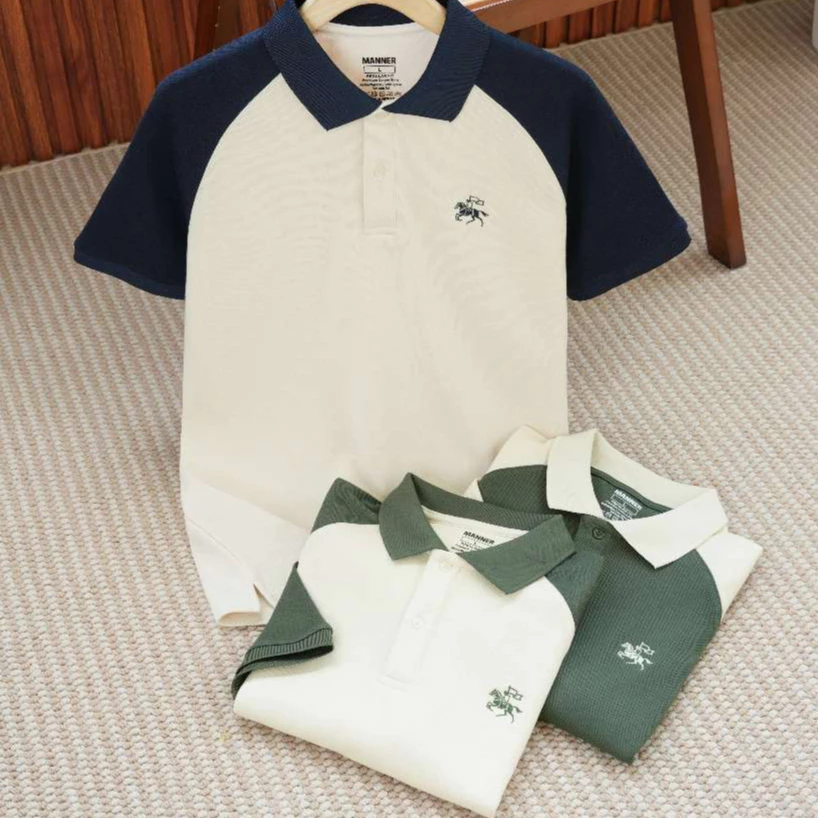 Áo Thun Polo Nam KNIGHT Raglan, Vải Cotton Cao Cấp, Thoáng Mát,Trẻ Trung, Năng Động, Chuẩn Form, Thanh Lịch - MANNER