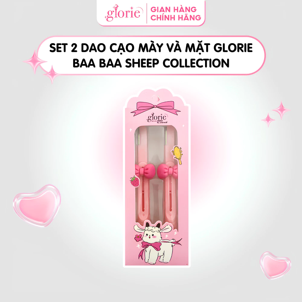 Set 2 Dao Cạo Mày Và Mặt Glorie Baa Baa Sheep Collection