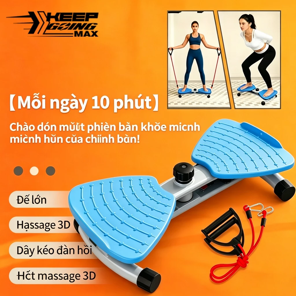 Đĩa xoay eo tập tại nhà – đốt mỡ, giảm cân, định hình vóc dáng, tích hợp massage chân
