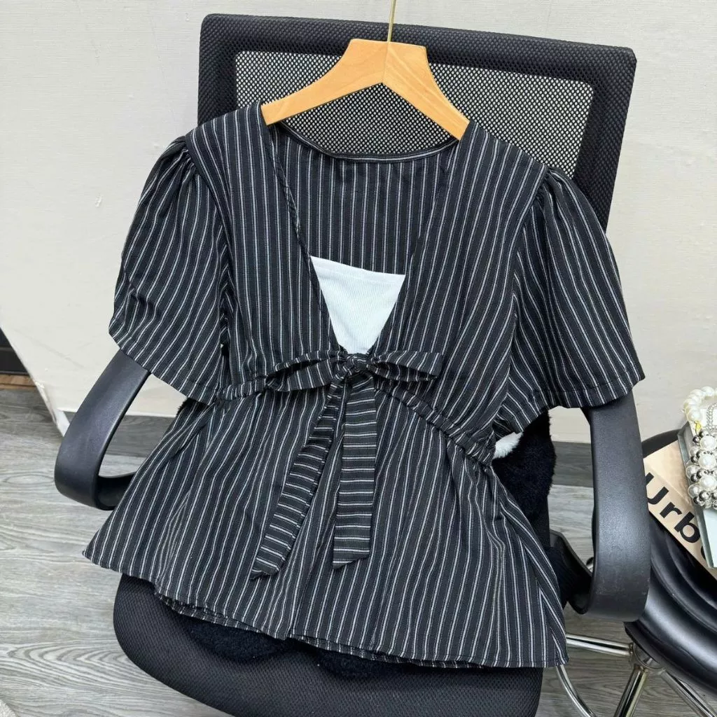 Tổng Hợp Áo kiểu Babydoll nữ Bigsize phối cổ có eo tôn dáng, thiết kế thanh lịch dễ thương phù hợp mang đi chơi -A360