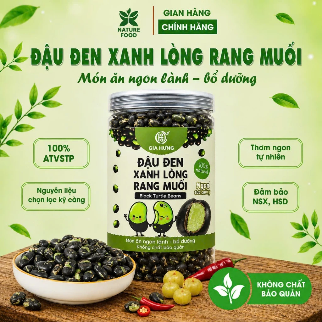 Đậu đen xanh lòng sấy giòn Phân Phối Bởi Nature Food (có hồ sơ công bố và kiểm định sản phẩm)